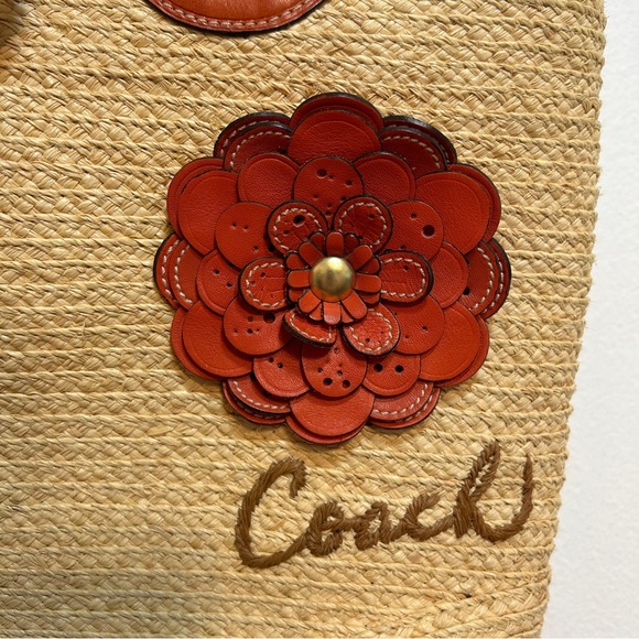 Coach Straw Tote - Picture 2 of 15
